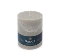 Spaas Bougie Pilier Rustique 100/130 mm 95h - gris clair
