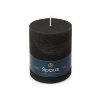 Spaas Bougie Pilier Rustique 100/130 mm 95h - noir