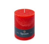 Spaas Bougie Pilier Rustique 100/130 mm 95h - rouge