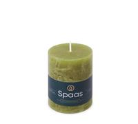 Spaas Bougie Pilier Rustique 70/95 mm 35h - vert olive