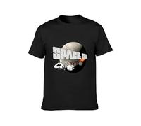 Space 1999 Eagle Transporter T-Shirt Black Graphic Unisex Tee Shirt XL