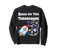 Space 3rd Birthday Astronaut Rocket Planets Adventure Sweatshirt