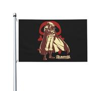 Space Al%bator Pirate Harlock Captain Drapeau Double Face 3x5FT - Bannière Murale ou Extérieure, Décoration Fans d’Anime, Pirate de l’Espace, Accessoire Collection,Cadeau Manga