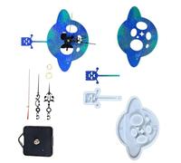 Space Alien Planète Thème Horloge Moule en résine époxy flexible en silicone pour suspendre des bijoux pour la décoration de la maison