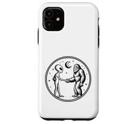 Space Alien Rencontre Bigfoot et serrant la Main Coque pour iPhone 11