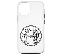 Space Alien Rencontre Bigfoot et serrant la Main Coque pour iPhone 12/12 Pro