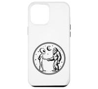Space Alien Rencontre Bigfoot et serrant la Main Coque pour iPhone 12 Pro Max