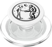 Space Alien Rencontre Bigfoot et serrant la Main PopSockets PopGrip pour MagSafe