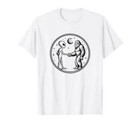 Space Alien Rencontre Bigfoot et serrant la Main T-Shirt