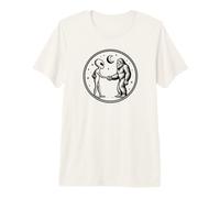 Space Alien Rencontre Bigfoot et serrant la Main T-Shirt Haut de Gamme