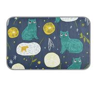 Space Aliens Cats Green Summer Cage pour chien Tapis auto-rafraîchissant 96,5 x 58,4 cm Tapis cool pour chaton Intérieur confortable Manta Fria para perros M