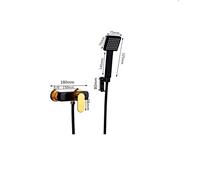 Space Aluminum Black & Gold Shower Set Fashion Hand Shower Space Aluminum Shower Faucet Mixers Taps-B (A)