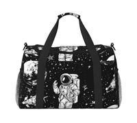 Space and Astronaute Sac de voyage compact résistant à l'eau pour le sport, la gym et le week-end pour homme et femme