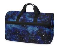 Space and Star - Sac de voyage pour hommes, femmes, garçons, filles, adolescents, sac de sport surdimensionné avec compartiment à chaussures, sac de nuit, sac de week-end, sac à main d'entraînement,