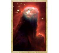 Space And Universe - Poster - The Cone Nebula NGC 2264 + cadre amovible, Shinsuke® Maxi MDF hêtre, vitre acrylique