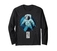 Space Astronaut Graphic Tee Shirt, Mission to Mars Astronaut Manche Longue