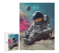 Space Astronaut on Mars -1 Puzzle 1000 Pièces Educa Jouet en Bois Cadeau Unique Décoration Intérieure Jeu Éducatif Challenge Toy Adultes Et Enfants À Partir De 14 Ans 500 PCS