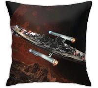 Space Battleship Yamato Anime Housse De Coussin Respirante De Luxe, 45,7 X 45,7 Cm, Décoration De Maison, Salon, Canapé, Siège De Voiture, Taie D'oreiller Carrée En Polyester Doux