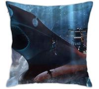 Space Battleship Yamato Anime Housse De Coussin Respirante De Luxe, 45,7 X 45,7 Cm, Décoration De Maison, Salon, Canapé, Siège De Voiture, Taie D'oreiller Carrée En Polyester Doux
