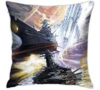 Space Battleship Yamato Anime Housse De Coussin Respirante De Luxe, 45,7 X 45,7 Cm, Décoration De Maison, Salon, Canapé, Siège De Voiture, Taie D'oreiller Carrée En Polyester Doux