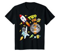Space Birthday Two The Moon, 2 Ans, Anniversaire pour Enfants et garçons T-Shirt