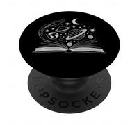 Space Books Rat de bibliothèque Astronomie Science Galaxie Planète Téléphone PopSockets PopGrip Adhésif