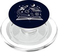 Space Books Rat de bibliothèque Astronomie Science Galaxie Planète Téléphone PopSockets PopGrip pour MagSafe