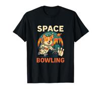 Space Bowling Corgi Astronaute Funny Dog Design T-Shirt