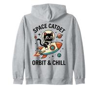 Space Cadet Orbit & Chill Mignon Astronaute Chat Fusée Sweat à Capuche