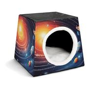 Space Capsule Niche en tissu Oxford pour chats, chiens, cochons d'Inde et petits animaux de compagnie, famille et voyage, 35,1 x 35,1 x 30 cm