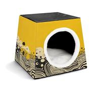 Space Capsule Niche en tissu Oxford pour chats, chiens, cochons d'Inde et petits animaux de compagnie, famille et voyage, 35,1 x 35,1 x 30 cm