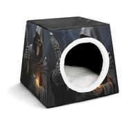 Space Capsule Niche en tissu Oxford pour chats, chiens, cochons d'Inde et petits animaux de compagnie, famille et voyage, 35,1 x 35,1 x 30 cm