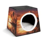 Space Capsule Niche en tissu Oxford pour chats, chiens, cochons d'Inde et petits animaux de compagnie, famille et voyage, 35,1 x 35,1 x 30 cm