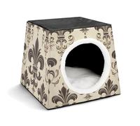 Space Capsule Niche en tissu Oxford pour chats, chiens, cochons d'Inde et petits animaux de compagnie, famille et voyage, 35,1 x 35,1 x 30 cm