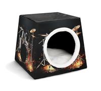 Space Capsule Niche en tissu Oxford pour chats, chiens, cochons d'Inde et petits animaux de compagnie, famille et voyage, 35,1 x 35,1 x 30 cm