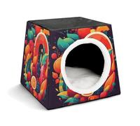 Space Capsule Niche en tissu Oxford pour chats, chiens, cochons d'Inde et petits animaux de compagnie, famille et voyage, 35,1 x 35,1 x 30 cm