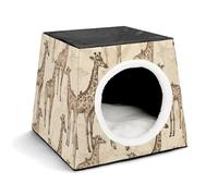 Space Capsule Niche en tissu Oxford pour chats, chiens, cochons d'Inde et petits animaux de compagnie, famille et voyage, 35,1 x 35,1 x 30 cm