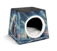 Space Capsule Niche en tissu Oxford pour chats, chiens, cochons d'Inde et petits animaux de compagnie, famille et voyage, 35,1 x 35,1 x 30 cm