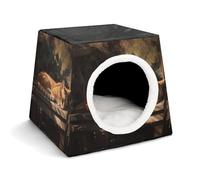 Space Capsule Niche en tissu Oxford pour chats, chiens, cochons d'Inde et petits animaux de compagnie, famille et voyage, 35,1 x 35,1 x 30 cm