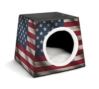 Space Capsule Niche en tissu Oxford pour chats, chiens, cochons d'Inde et petits animaux de compagnie, famille et voyage, 35,1 x 35,1 x 30 cm