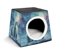 Space Capsule Niche en tissu Oxford pour chats, chiens, cochons d'Inde et petits animaux de compagnie, famille et voyage, 35,1 x 35,1 x 30 cm