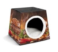 Space Capsule Niche en tissu Oxford pour chats, chiens, cochons d'Inde et petits animaux de compagnie, famille et voyage, 35,1 x 35,1 x 30 cm