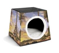 Space Capsule Niche en tissu Oxford pour chats, chiens, cochons d'Inde et petits animaux de compagnie, famille et voyage, 35,1 x 35,1 x 30 cm