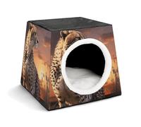 Space Capsule Niche en tissu Oxford pour chats, chiens, cochons d'Inde et petits animaux de compagnie, famille et voyage, 35,1 x 35,1 x 30 cm