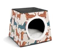 Space Capsule Niche en tissu Oxford pour chats, chiens, cochons d'Inde et petits animaux de compagnie, famille et voyage, 35,1 x 35,1 x 30 cm