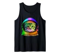 Space Cat Astronaut in Galaxy Funny Cats Lover Débardeur