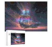 Space Challenger Puzzle 300 Pièces Art Moderne 3D Méditation Objet astronomique Jeu D'Intelligence Éducatif pour Famille Relaxation Assemblage Amusant Cadeau De Fête 300 PCS