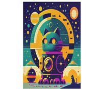 Space Color Chat Puzzles Adulte 1000 Pieces Cadeau Famille Puzzle Classique 3D EnfFourmisJouet en Bois Cadeau Unique 78×53cm