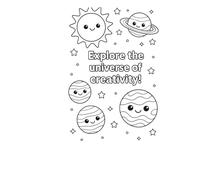 Space Coloring Book: Solar System, Planets & Space Fun