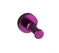 Space Crochet simple en aluminium pour salle de bain, chambre, cuisine et cintre mural résistant pour vêtements, chapeaux, sacs et clés (violet)